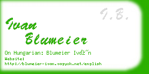 ivan blumeier business card